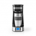 Nedis Kaffeemaschine | max. Kapazität: 0.4 l | Anzahl Tassen auf einmal: 1 | Warmhalten | Timer einschalten | Schwarz / Silber N
