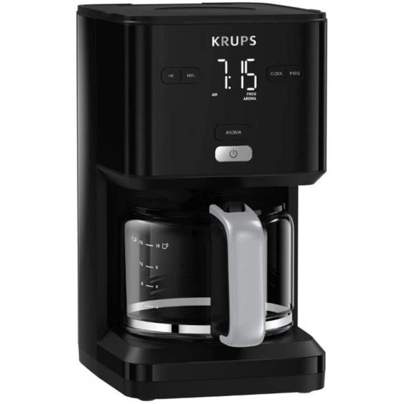 Krups KM6008 Smart'n Light Filterkaffeemaschine | intuitives Display | 1,25 L Fassungsvermögen für bis zu 15 Tassen Kaffee | Aut