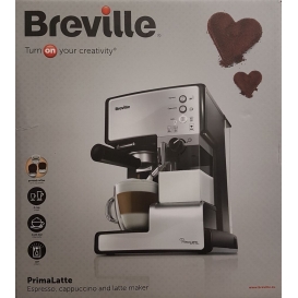 More about Breville VCF045X PrimaLatte Kaffee- und Espressomaschine, für Kaffeepulver oder Pads geeignet, 15 Bar, Milchschäumer, Silber/Wei