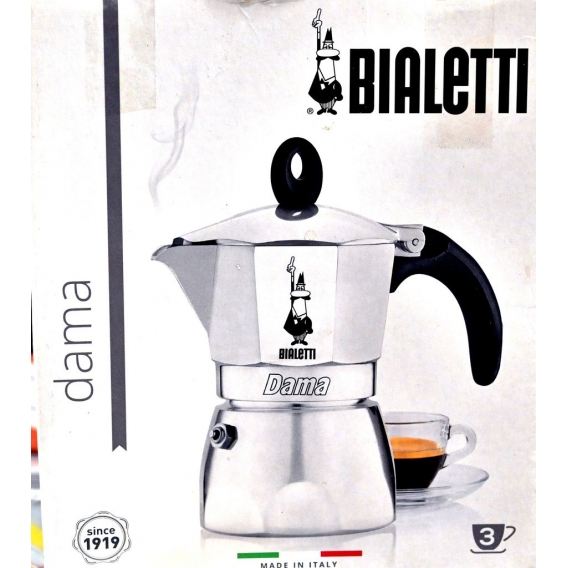 Bialetti Moka Dama Espressokocher, Aluminium, metallic, 3 Tassen