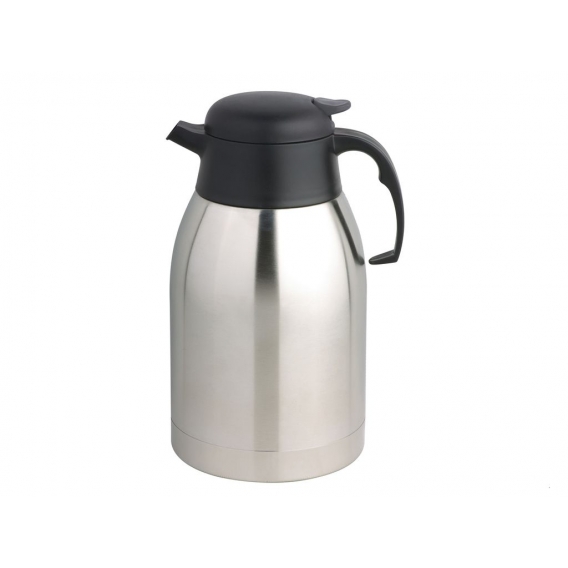 Profi Edelstahl Isolierkanne Gastro Thermoskanne 2 Liter, Kaffeekanne Teekanne