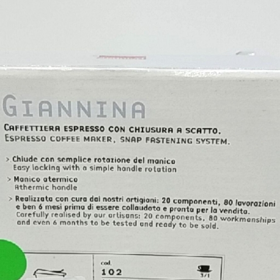 Giannini Espresso-Kaffeemaschine mit Schnappverschluss aus Edelstahl Silber (62,90)