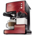 Breville PrimaLATTE, Kombi-Kaffeemaschine, 1,5 l, Kaffeepad, Gemahlener Kaffee, Schwarz, Rot