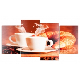 More about Wandbild 4 teilig Kaffee Bohnen Cafe cappuccino Espresso Bild Leinwand