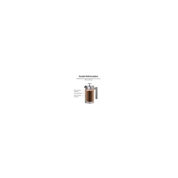 350ml/800ml/1000ml French Press Kaffeemaschine Edelstahl doppelwandig isolierte Kaffeemaschine Topf