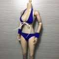 1/6 Top BH Unterwäsche Bikini mit Armbänder Badeanzug Set Für 12\'\' Weibliche Action Figuren - Blau
