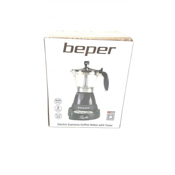 Beper Lucilla 3-Tassen-Kaffeemaschine Aluminium programmierbar Timer (49,90)