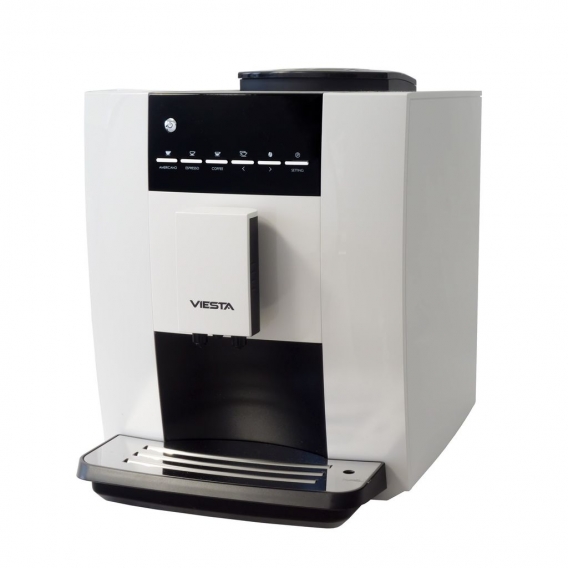 Viesta CB300S Kaffeevollautomat - weiß - leistungsstarke Kaffeemaschine (1,8 Liter, 19 bar, 1400 Watt, LCD-Bedienoberfläche) - K