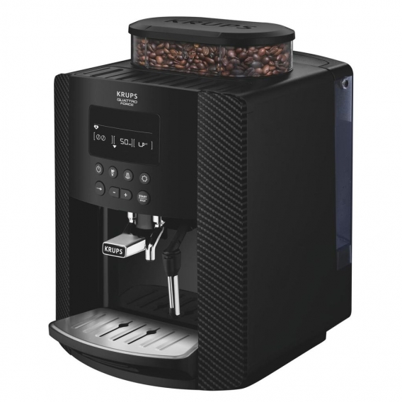 Krups Kaffeevollautomat Quattro Force EA817K mit Milchaufschäumdüse/Großes Display plus 2kg Kaffeebohnen Best Crema