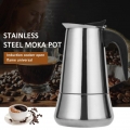 300ml Edelstahl Espressokocher 6 Tassen Espressokanne Espressomaschine für Kitchen Pops Moka Latte, 19.3*9.5cm
