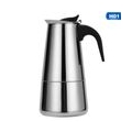 300ml Edelstahl Espressokocher 6 Tassen Espressokanne Espressomaschine für Kitchen Pops Moka Latte, 19.3*9.5cm