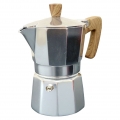 Herd-Espressomaschine für Espresso mit starkem Aroma Tragbarer Aluminium-Perkolator Home Office Mokkakanne - Silber 150ml Farbe 