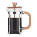 20oz French Press Kaffeemaschine mit Holzgriff High-Density Filter Hitzebestaendige Borosilikatglas Teekanne Kaffeepresse