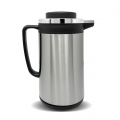 H-basics Thermoskanne in Silberfarbe  - Wärmespeicherung, Kaffe, Kaffekanne, Teekanne Thermos, Maß:1 Liter