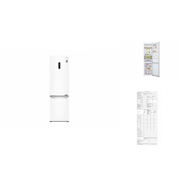 Kombinierter Kühlschrank LG GBB72SWDMN Weiß 203 x 60 cm