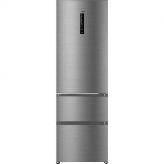 HAIER R3DF512DHJ - Mehrtüriger Kühlschrank - 330 l (233 + 97) - Belüftete Kälte - A + - L59,5 x H190,5 cm - Silber
