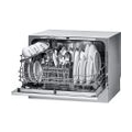 Candy CDCP 6S Spülmaschine, klein, Höhe 43,8 cm, 6 Programme, Anti-Überlauf-System, Zeitvorwahl, , Edelstahl