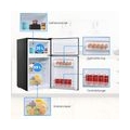 COSTWAY Kühlschrank mit Gefrierfach Standkühlschrank Gefrierschrank Kühl-Gefrier-Kombination 85L  Schwarz