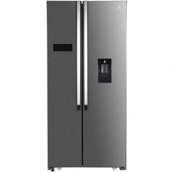 CONTINENTAL EDISON Amerikanischer Kühlschrank 529L Total No Frost mit autonomem Wasserspender, Edelstahl VCM