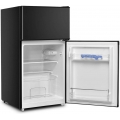 85L Mini Kühlschrank mit Gerierfach, Standkühlschrank Kühl-Gefrier-Kombination, Schlepptür, Hoehenverstellbare Füsse, Innenbeleu