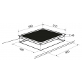 EKC 601-2 BZ Glaskeramik-Kochfeld | Bräter- und Zweikreiszone | Touch contol | Rahmenlos