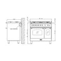 LOFRA - DOLCEVITA - DOUBLE OVEN 90 cm - RBID 96 MFTE/ CI - IVORY - Messing Finish
