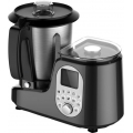 Sirge Küchenmaschine mit 20 Automatikprogrammen, integrierter Glaswaage, 2 L Edelstahlkaraffe, 30 - 120 ° C, schwarz