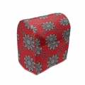 ABAKUHAUS Red Mandala Standmixerabdeckung, Wirbels-Blumen Ineinander greifen, Küchengerät Taschenhülle mit Taschen, 36 x 39 x 24