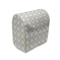 ABAKUHAUS Grau und Gelb Standmixerabdeckung, Star Shapes Dots, Küchengerät Taschenhülle mit Taschen, 36 x 39 x 24 cm, Pale Yello