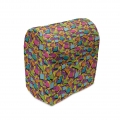 ABAKUHAUS Jahrgang Standmixerabdeckung, Funky geometrische Art, Küchengerät Taschenhülle mit Taschen, 36 x 39 x 24 cm, Mehrfarbi
