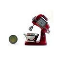 Siva Clock Food Mixer rot Küchenmaschine Metall Quarzuhr