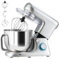 GOPLUS Küchenmaschine Rührmaschine, Elektrischer Mixer, 1400W, 6 Geschwindigkeiten, Überhitzungs-& Überlastschutzsystem, mit Spr