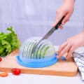 Salatschneider Schlüssel Teilig Set Sieb Salatschleuder, Salad Bowl Cutter Maker Gemüseschneider Schüssel, 3 in 1 , Obst Gemüse 