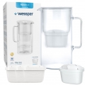 Glas Wasserfilter Wessper 2,5 L mit 4 Filterkartuschen, kompatibel mit Brita Maxtra