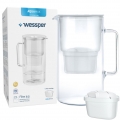 Wessper Glaskanne Crystaline 2.5L mit Wessper AquaMax Filter