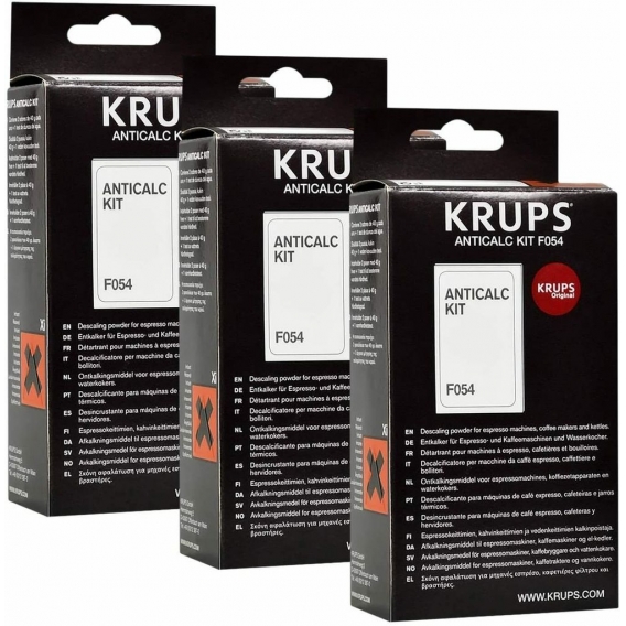 Krups Anticalc Kit* F054 Entkalker, Kalkreiniger, Kalkentferner, 3er Pack