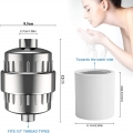 15-Schichten Universal Duschfilter Wasserfilter Hochleistungs Wasserfilter Dusche Shower Filter für Eine Gesündere Haut und Haar