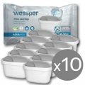 10x Wessper Filterkartuschen für sehr hartes Wasser kompatibel mit BRITA Maxtra+