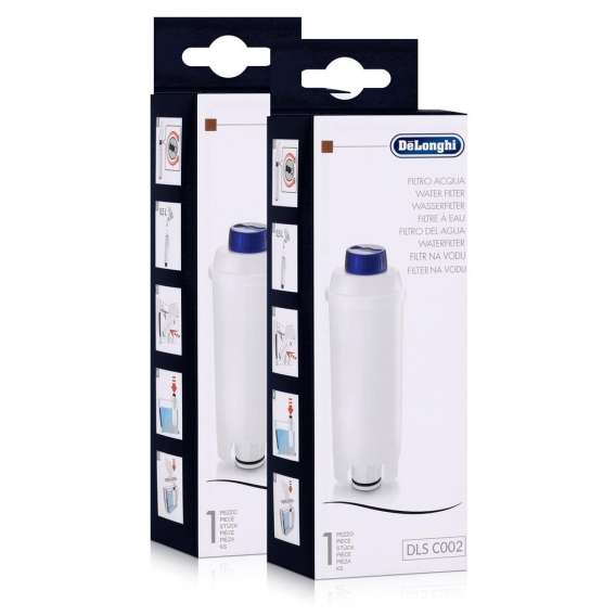 2x DeLonghi DLS C002 Wasserfilter für ESAM, ECAM, BCO EC Kaffeevollautomaten