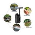 Wasserfilter Outdoor, Tragbarer Camping Wasser Filter Personal Filter Tischwasserfilter mit Starterpaket Kartuschen für Wandern 