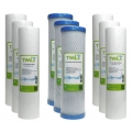 TWaLa 10' Filter Set 9-teilig für 1,5 Jahre Trinkwasser Filter für RO Umkehrosmose, Brunnenwasser, Wasserfilter