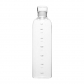 Klare Wasserflasche mit Zeitmarkierung Hitzebeständiger Wasserkrug Kleiner Mund Auslaufsichere Trinkflasche Größe 750ml