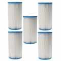 vhbw 5x Filterkartusche Ersatz für Intex Filter Typ A für Swimmingpool, Filterpumpe - Wasserfilter, Blau, Weiß