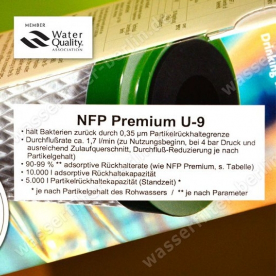 2x Carbonit Aktivkohle NFP Premium U-9 (Monoblock 0,35 Mikron)