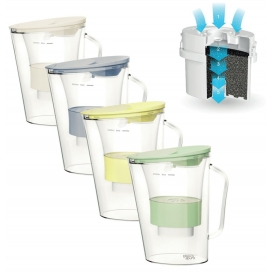 More about bianco 2,5L Karaffe Wasserkrug Kanne Wasserfilter Trinkwasser Wasserspender, Ausführung:Zitrone