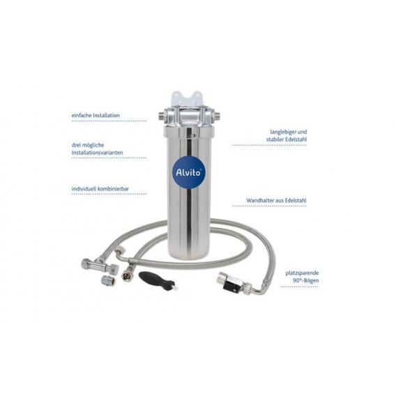 Alvito Wasserfilter INOX - Das Topmodell aus Edelstahl