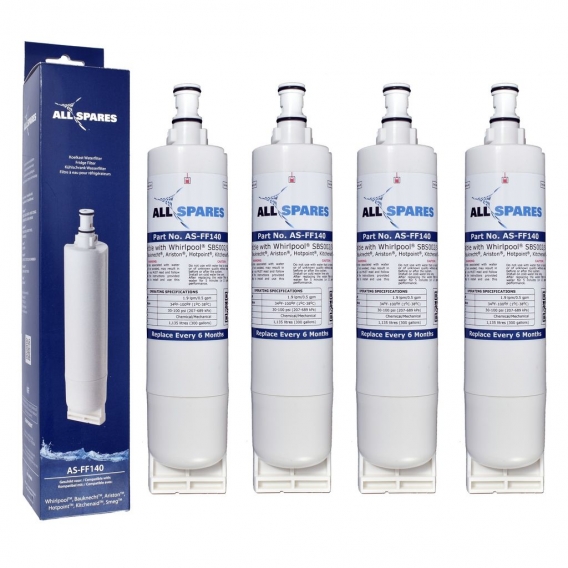 Wasserfilter (x4) Passend für Kühlschränke von Bauknecht, Whirlpool - Filter von AllSpares