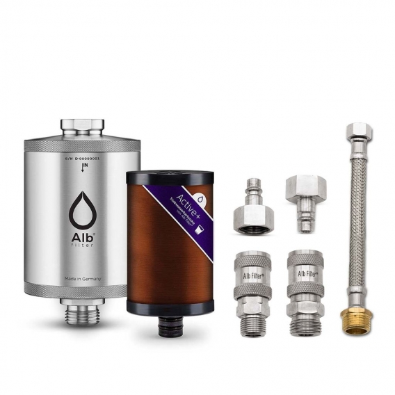 Alb Filter® Active+Trinkwasserfilter-Komplett-Set Untertisch Edelstahl