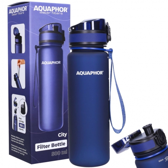 Aquaphor City 0,5 l Filterflasche blau