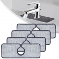 4stk Saugfähige Matte für Küchenarmatur Mikrofaser Spritzschutz 45 x 14 cm Spülbeckenschutz für Küche Badezimmer